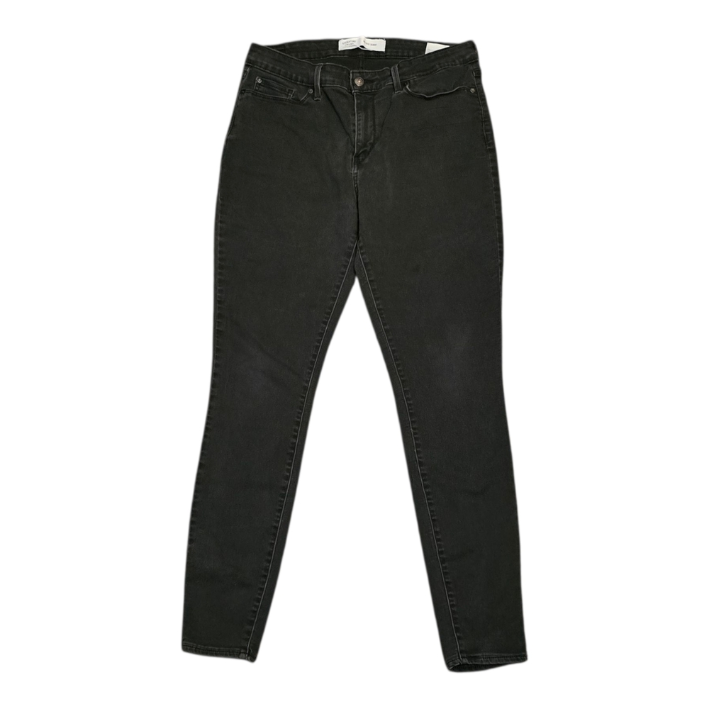 Levi's Size 14 Mid Rise Long Black Skinny Jeans